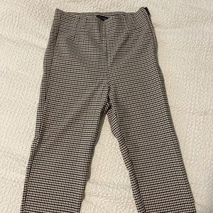 Zara Plaid Slim Fit Slacks